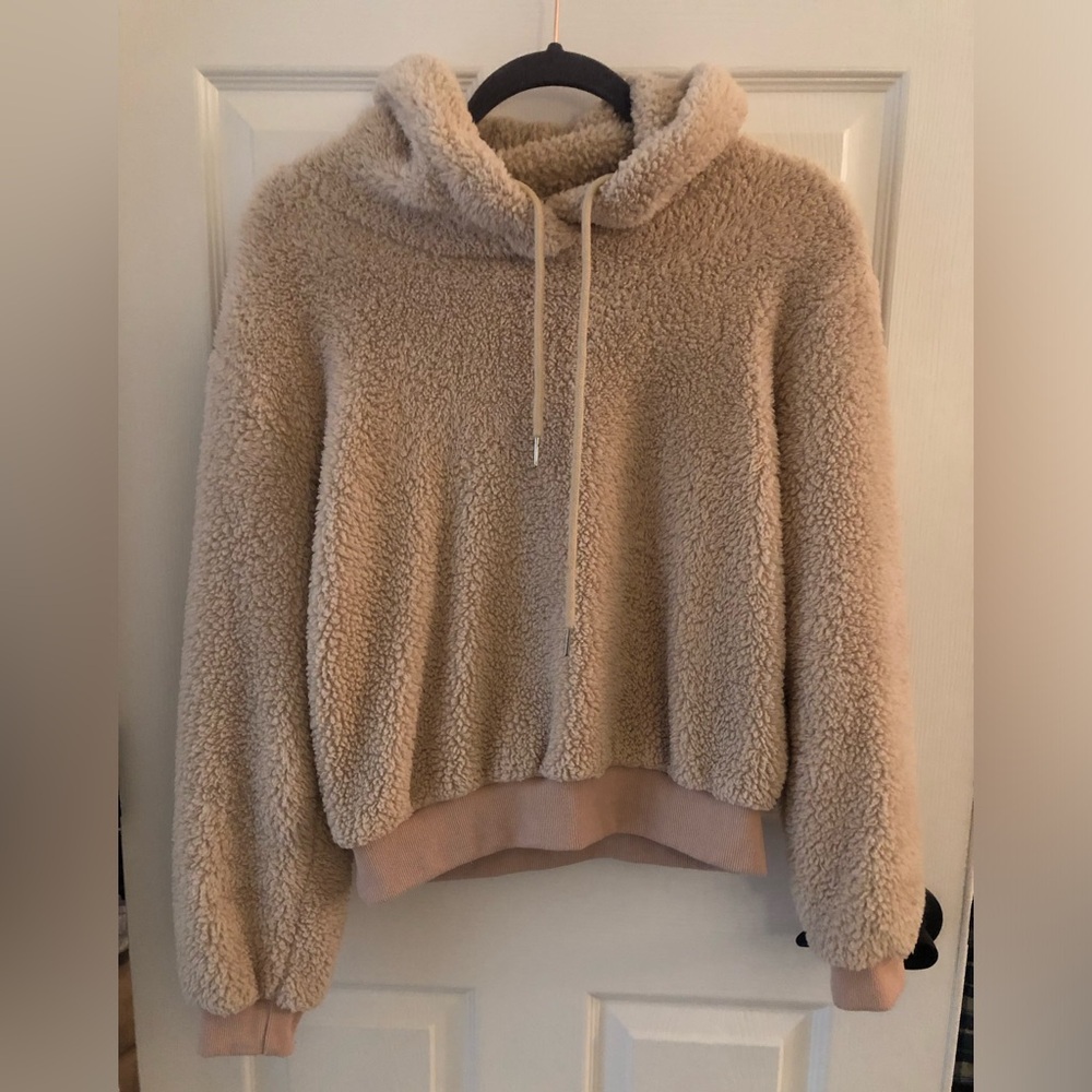Cozy Tan Sherpa Hoodie